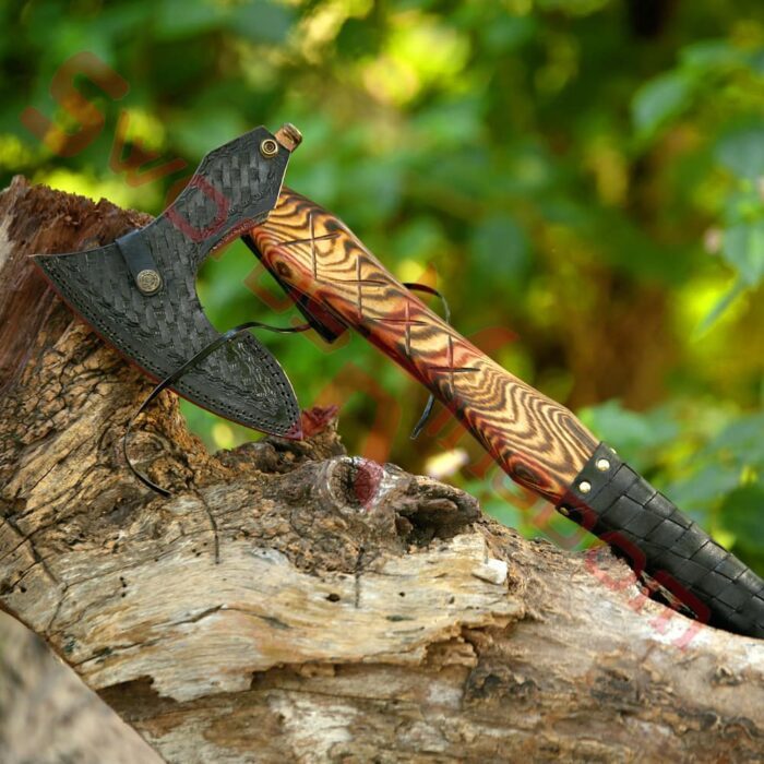 22" Ragnar Lothbrok Axe Custom Hand Forged Viking Axe Hatchet-Sheath Gift Axes 2