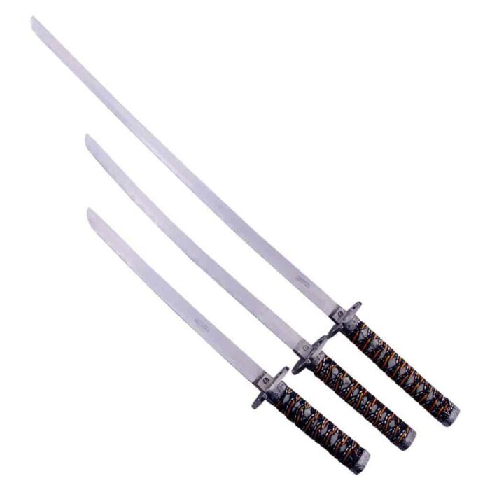 Ninja Symbol 3-piece Blue Samurai Swords Set 3