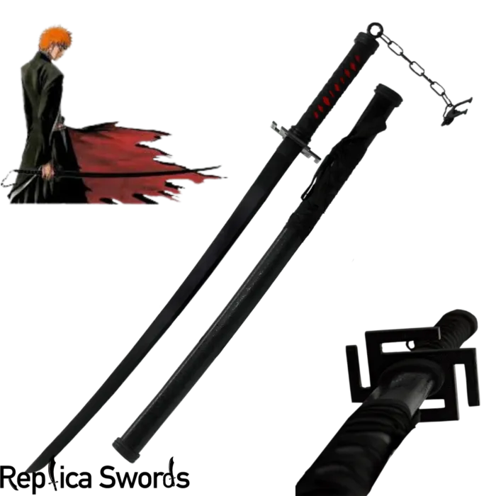 Bleach Kurosaki Ichigo Tensa Zangetsu Bankai Katana Sword Replica