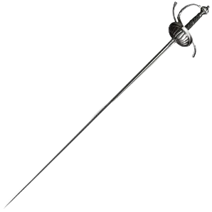 Ribbed Shell Swept Hilt Rapier Sword Replica From The Three Muskeeters