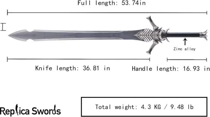 Devil May Cry Dante Rebellion Sword Metal Replica