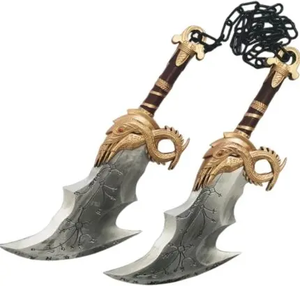 Kratos Blades of Chaos Pair Gold Finished Replica